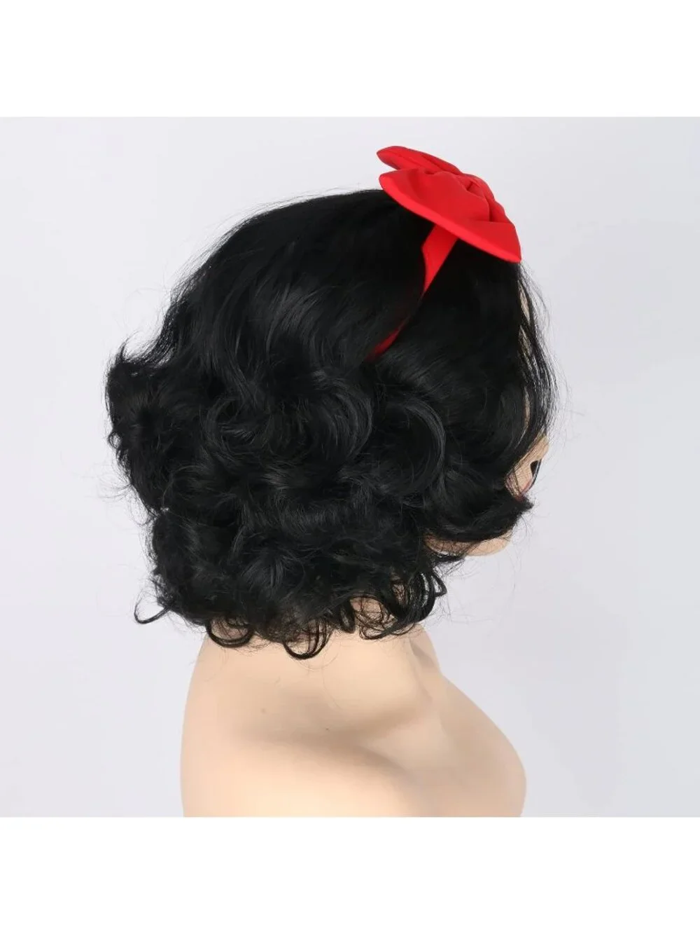 Women's Black 1B Short Cosplay Halloween Costume Wig With Necklace Earrings
